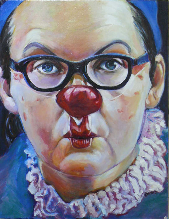 Peinture intitulée "lunettes" par Marieline Gerard, Œuvre d'art originale, Acrylique