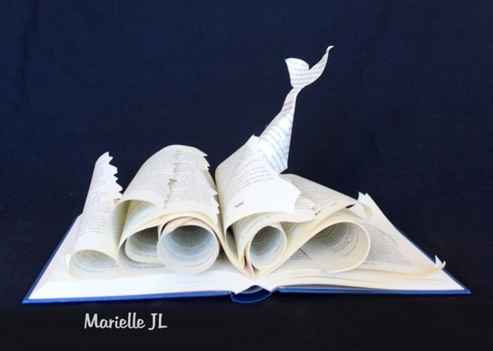 Sculpture intitulée "Plonger dans un Gra…" par Marielle Jl, Œuvre d'art originale, Papier