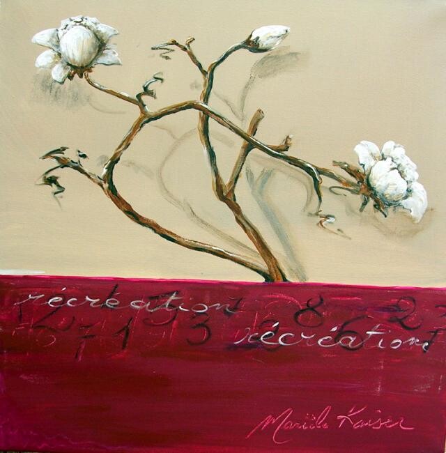 Malerei mit dem Titel "RECREATION" von Marielle Kaiser, Original-Kunstwerk, Acryl