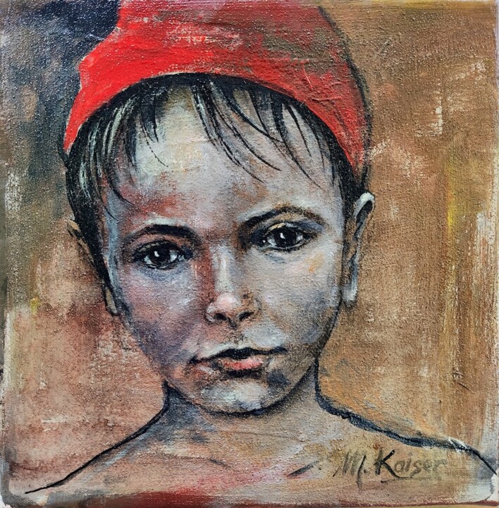 Malerei mit dem Titel "REGARD" von Marielle Kaiser, Original-Kunstwerk, Acryl