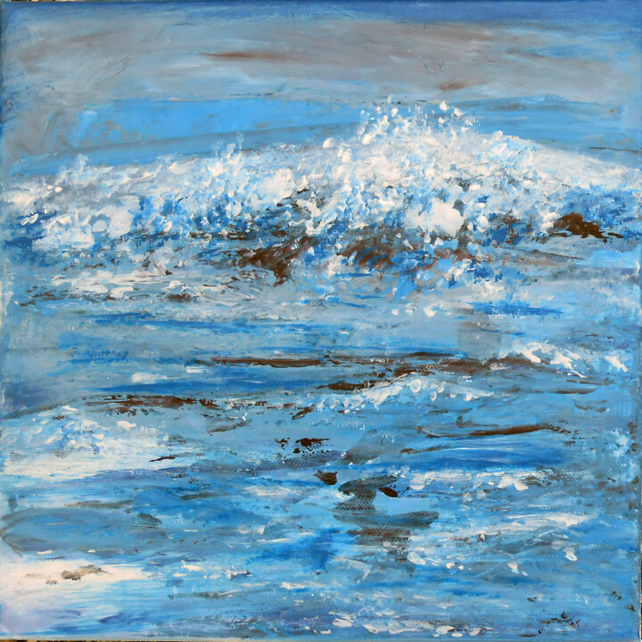 Painting titled "Impression maritime…" by Marielle Rouillon, Original Artwork