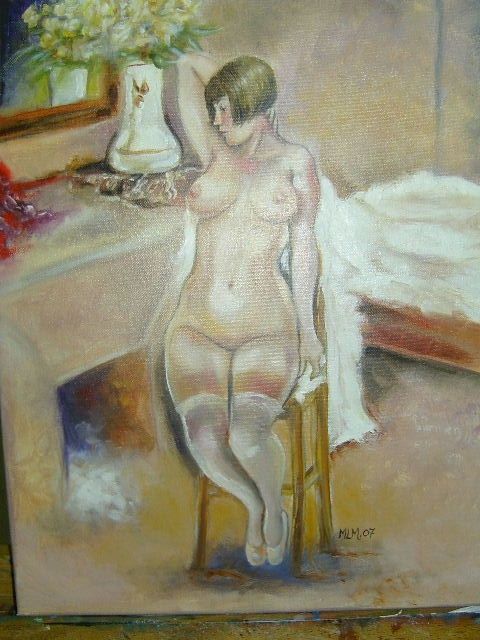 Pintura titulada "Le nu" por Marielor, Obra de arte original
