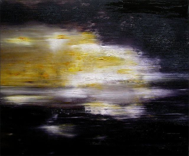 Painting titled "Clair obscur" by Marie-Noëlle Daubanay, Original Artwork, Oil