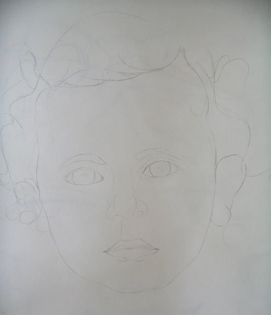 Drawing titled "Portrait 5" by Marie-Noëlle Daubanay, Original Artwork, Other