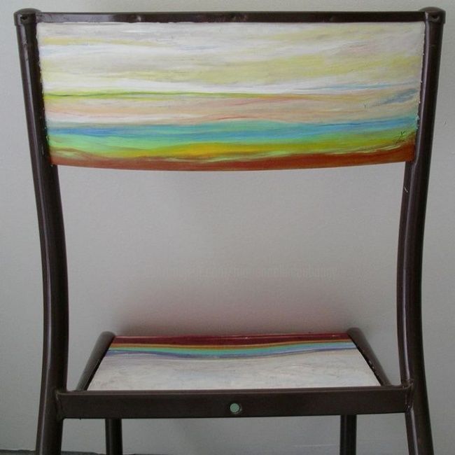 Painting titled "Chaise 2" by Marie-Noëlle Daubanay, Original Artwork, Oil