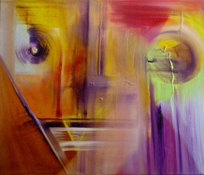 Painting titled "Le visionnaire" by Marie-Noëlle Daubanay, Original Artwork, Oil