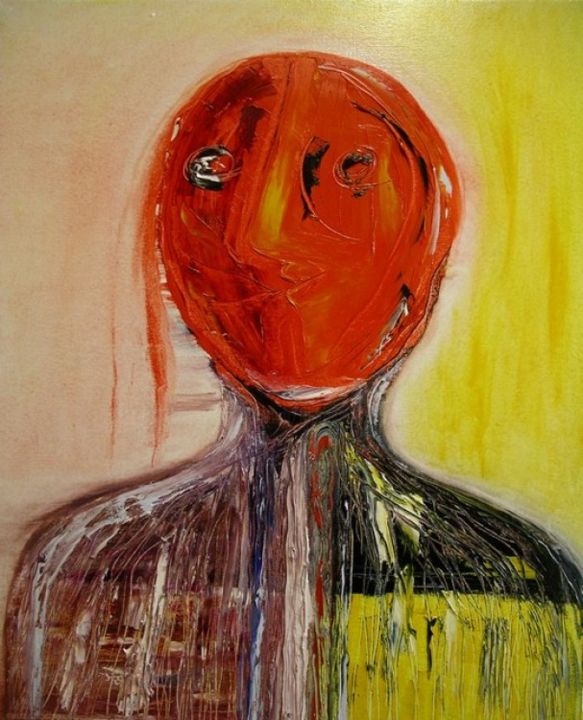 Peinture intitulée "Les larmes d'un jour" par Marie-Noëlle Daubanay, Œuvre d'art originale, Huile