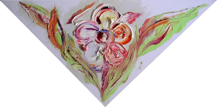 Pintura intitulada "Fleur de mai 4" por Marie-Noëlle Daubanay, Obras de arte originais