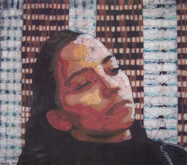 Картина под названием "Muchacha" - Marién Ortiz, Подлинное произведение искусства, Масло