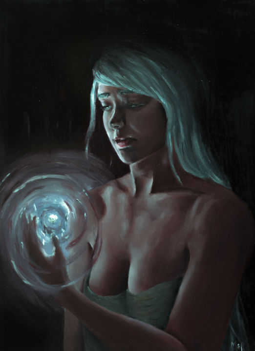 Peinture intitulée "Soul" par Marie C. Raine, Œuvre d'art originale, Huile