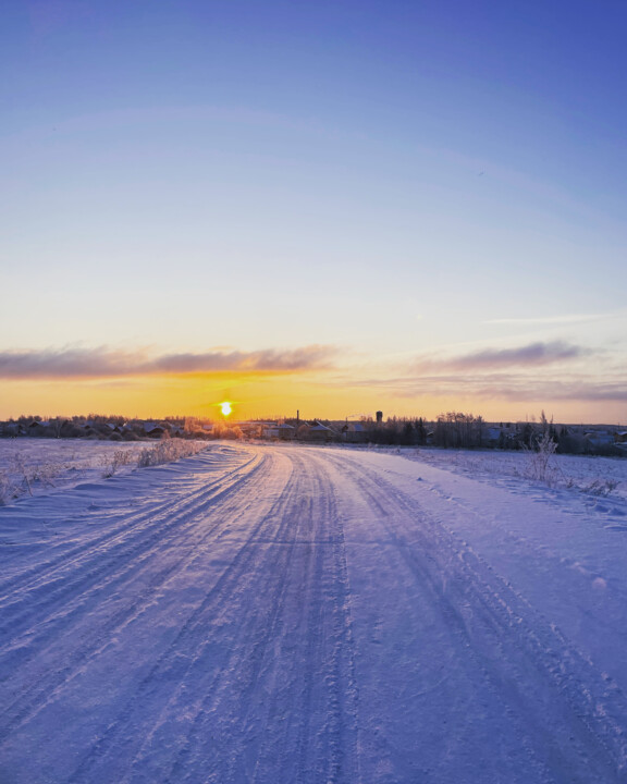 Fotografie mit dem Titel "Winter landscape" von Mariia Fedorova, Original-Kunstwerk, Digitale Fotografie