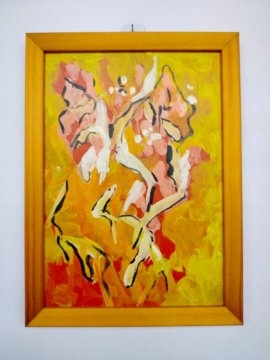 Картина под названием "Радио Га-Га" - Мария Гаврилюк, Подлинное произведение искусства, Акрил Установлен на Деревянная рама…