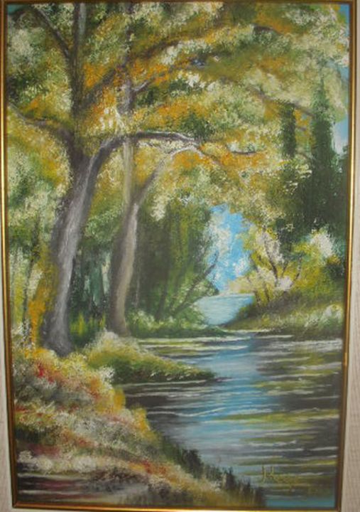 Painting titled "Autumn" by Marija Mitrovic, Original Art, Oil