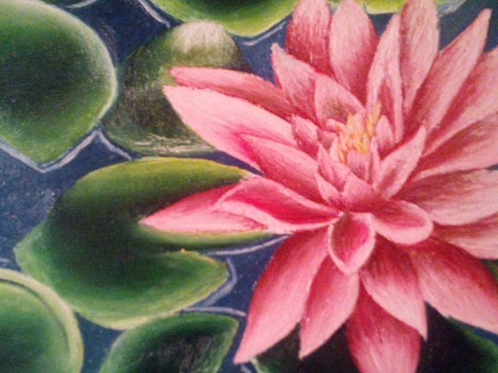 Painting titled "Lotos" by Marija Mitrovic, Original Art, Oil