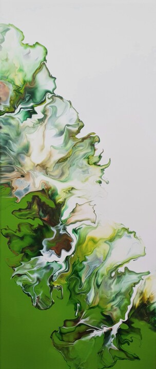 Painting titled "Green 504" by Marija Radovanovic, Original Artwork, Acrylic