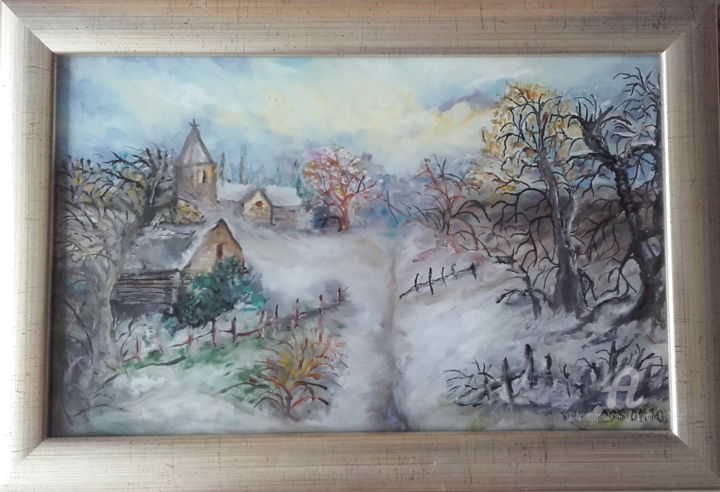 Painting titled "Nature - Winter  -…" by Marija Sviličić, Original Artwork, Oil