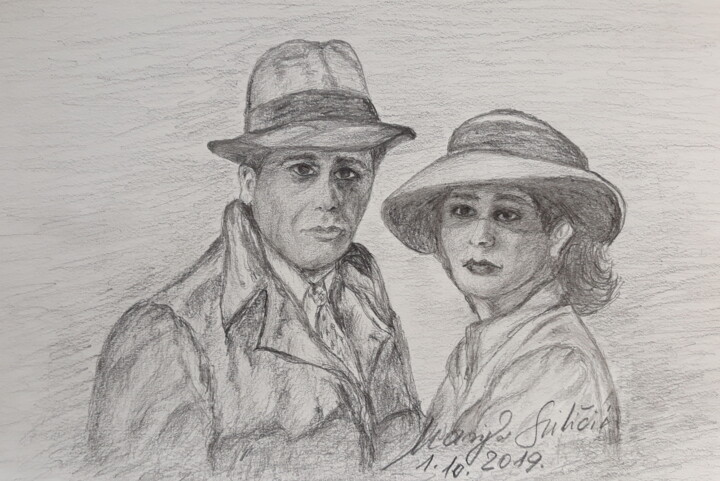 Drawing titled "Drawing - Portraits…" by Marija Sviličić, Original Art, Pencil