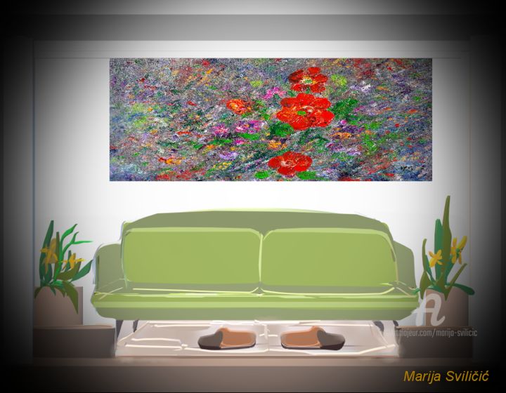 Digital Arts με τίτλο "Rest Room. Painted…" από Marija Sviličić, Αυθεντικά έργα τέχνης, 3D Μοντελοποίηση