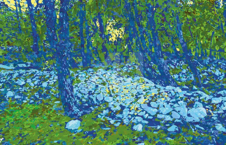Digital Arts titled "pine-forest" by Anatomkrk, Original Art,