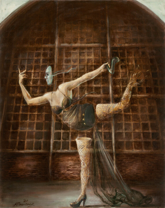 Peinture intitulée "Phantasm" par Marijana Rakićević, Œuvre d'art originale, Huile Monté sur Carton