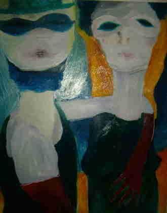 Painting titled "karneval2" by Marijana Zebeljan, Original Artwork