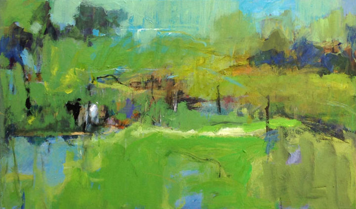 Peinture intitulée "verdure.jpg" par Marije Van Toledo, Œuvre d'art originale, Acrylique