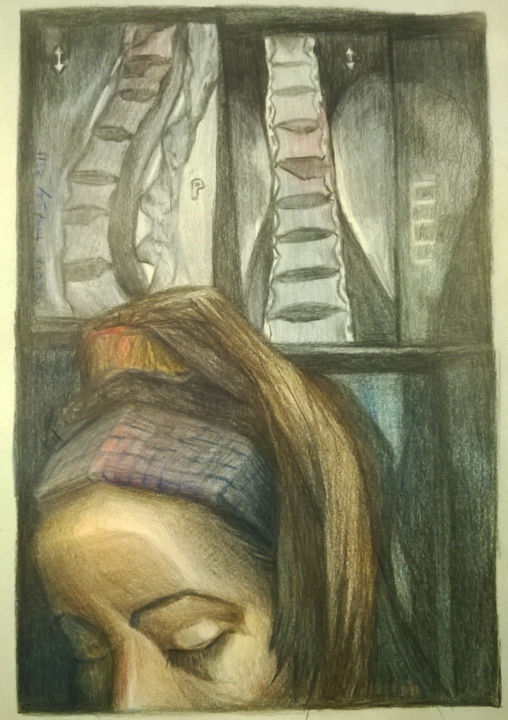 Drawing titled "Sin título" by Marila Tarabay, Original Artwork, Pencil
