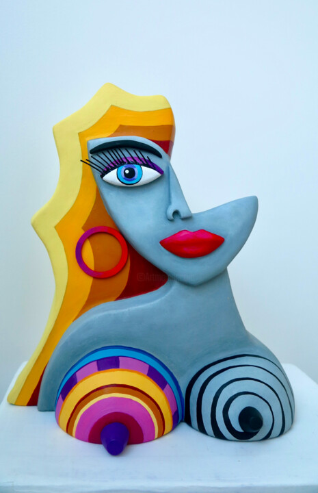 Escultura intitulada "Insane Love" por Marilene Salles, Obras de arte originais, Resina