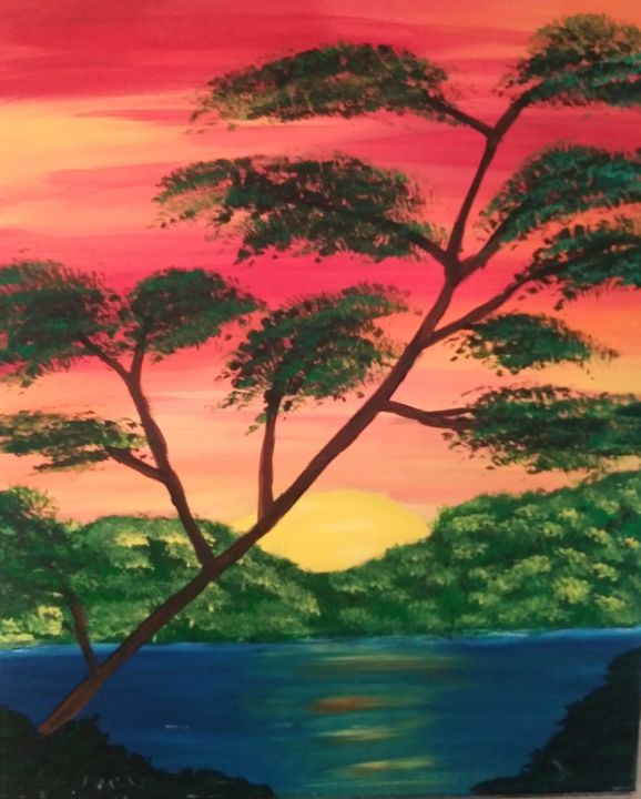 Pintura intitulada "Africa" por Mjoly, Obras de arte originais, Acrílico