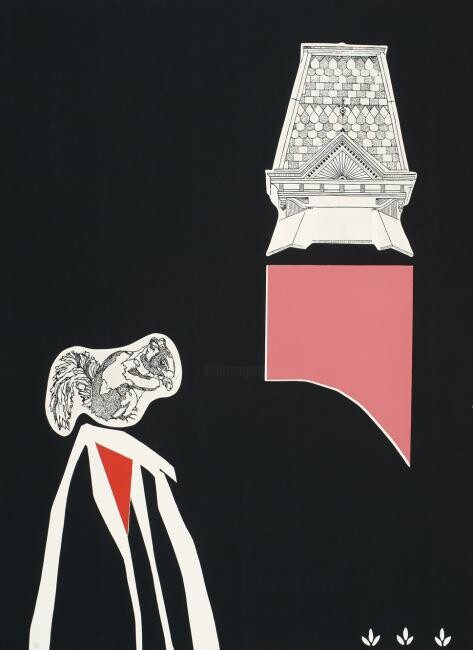 Incisioni, stampe intitolato "Sur la montagne" da Marilyse Goulet, Opera d'arte originale