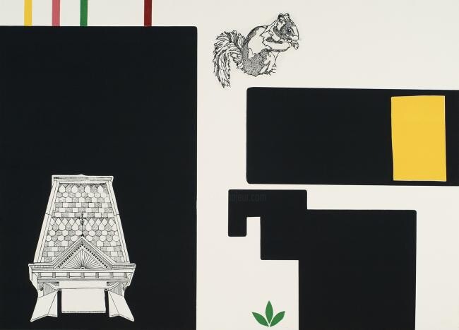 Incisioni, stampe intitolato "Sur les toits" da Marilyse Goulet, Opera d'arte originale