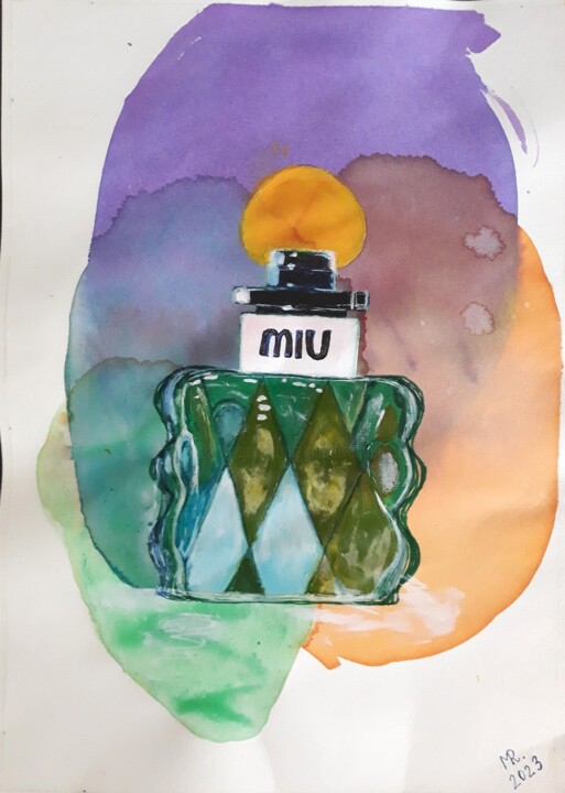 Painting titled "MIU perfumery." by Marie Ruda, Original Artwork, Acrylic