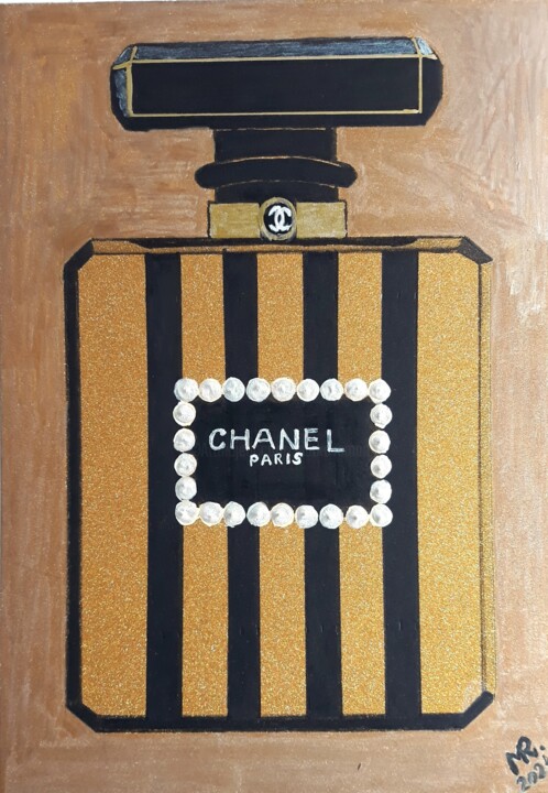 Painting titled "Perfumery-4; Chanel…" by Marie Ruda, Original Artwork, Acrylic
