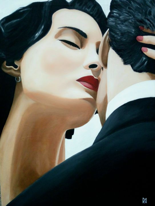 Painting titled "Amore" by Marinart, Original Artwork, Oil