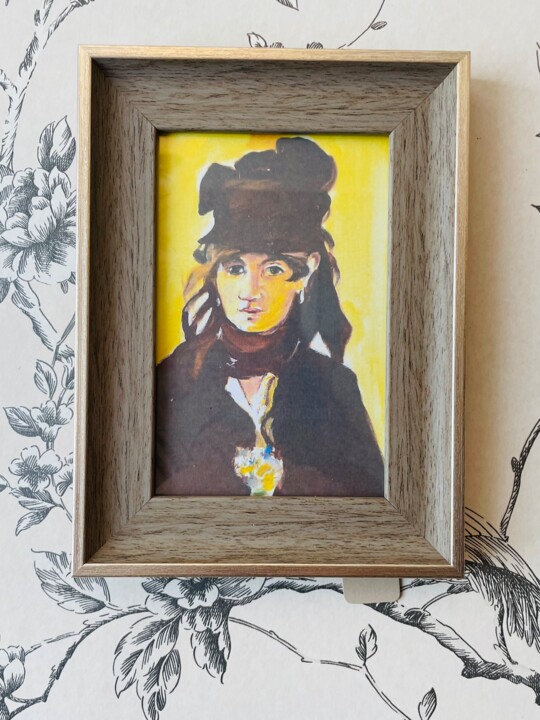 Painting titled "Victorian Lady" by Marina Black, Original Artwork, Digital Print Mounted on Cardboard