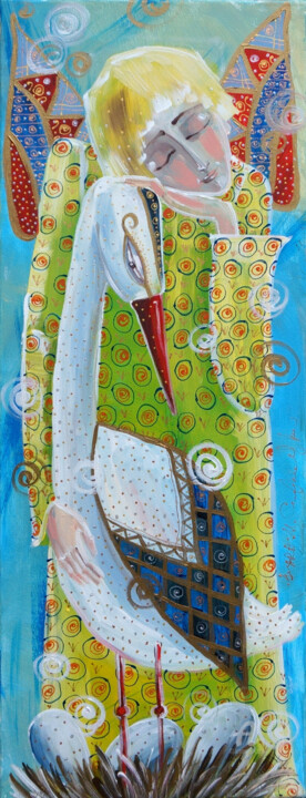 Pintura titulada "Oczekiwania szczęśc…" por Marina Czajkowska, Obra de arte original, Acrílico Montado en Bastidor de camill…