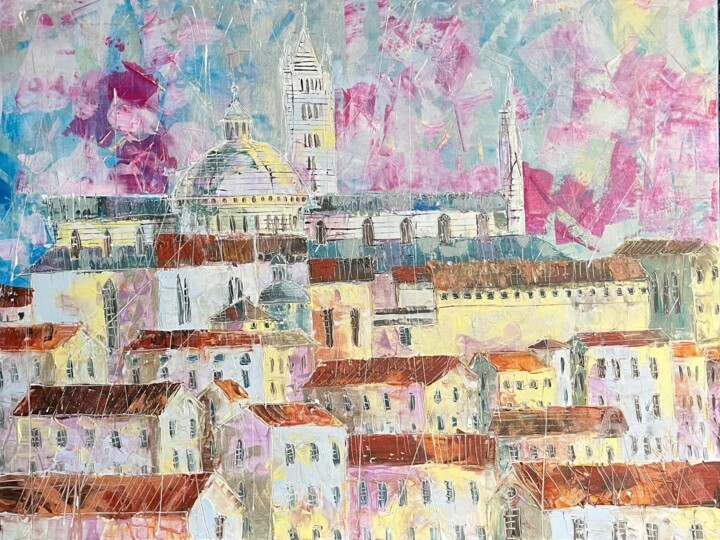 Malerei mit dem Titel "Siena" von Marina Czajkowska, Original-Kunstwerk, Acryl