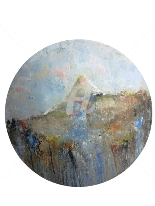 Painting titled "Dreamland peinture…" by Marina Desportes, Original Artwork, Pigments Mounted on Wood Stretcher frame