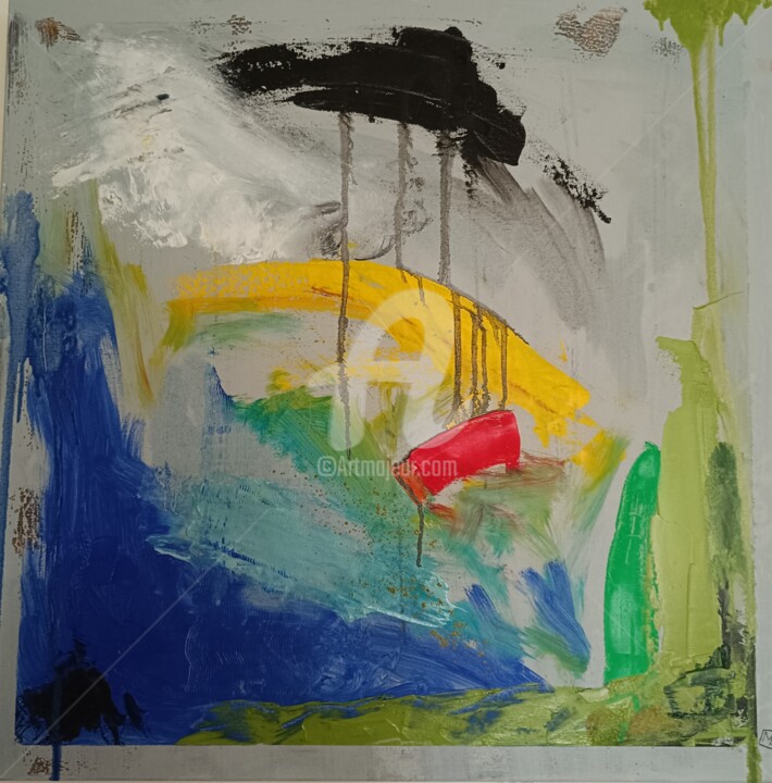 Peinture intitulée "Les couleurs de l'o…" par Marina Desportes, Œuvre d'art originale, Huile Monté sur Châssis en bois