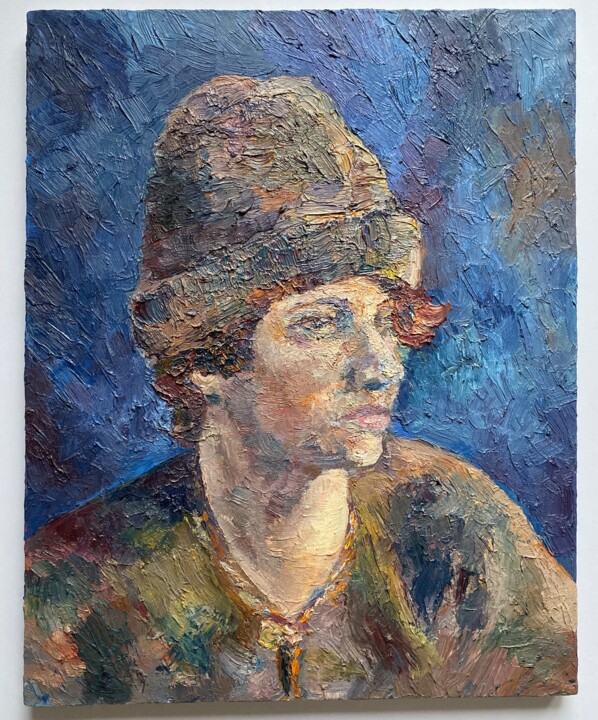 Peinture intitulée "Portrait" par Marina Ermachenkova (ME), Œuvre d'art originale, Huile Monté sur Panneau de bois