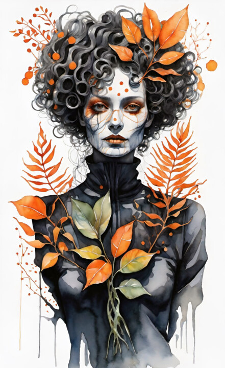数字艺术 标题为“Nature's Blaze” 由Marina Geipel, 原创艺术品, 数字油画