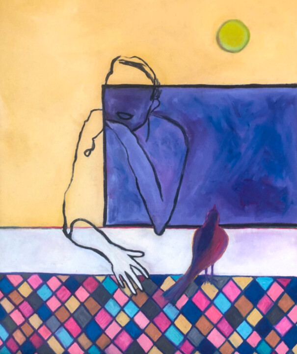 Malarstwo zatytułowany „Who Love The Sun” autorstwa Marina Gorbachova, Oryginalna praca, Olej