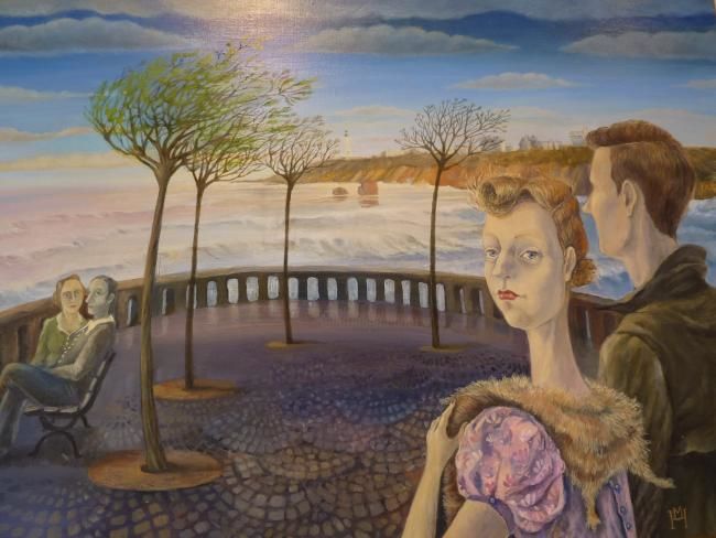 Картина под названием "La Tempête avance" - Marina Nikolaeva, Подлинное произведение искусства