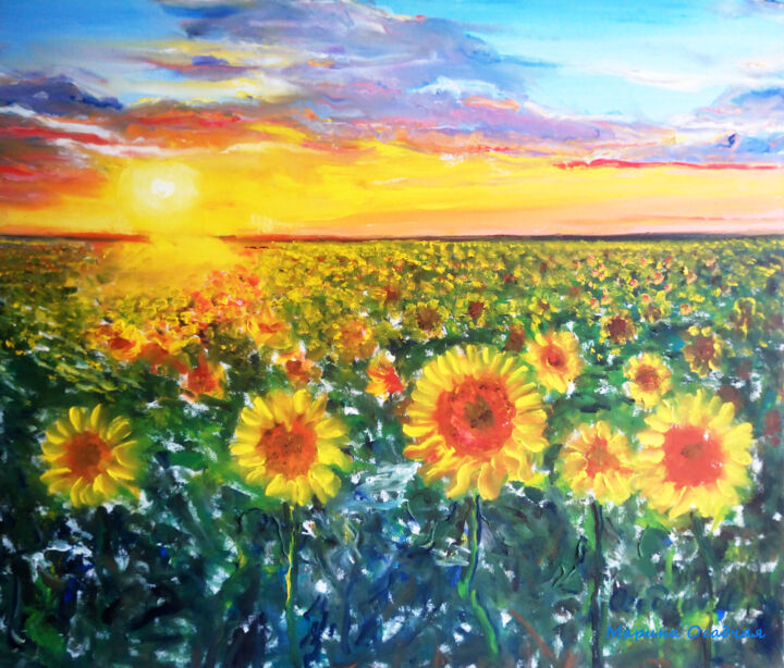 Painting titled "Ukraine picture Mar…" by Marina Osadchaia, Original Artwork, Oil