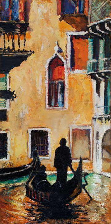Pintura intitulada "Venice / Венеция" por Marina Petrova, Obras de arte originais, Óleo