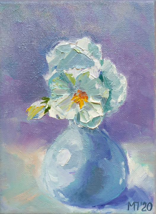 Картина под названием "Daffodils 2" - Marina Petrova, Подлинное произведение искусства, Масло