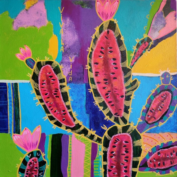 Картина под названием "Mexican watermelons…" - Marina Petrova, Подлинное произведение искусства, Масло