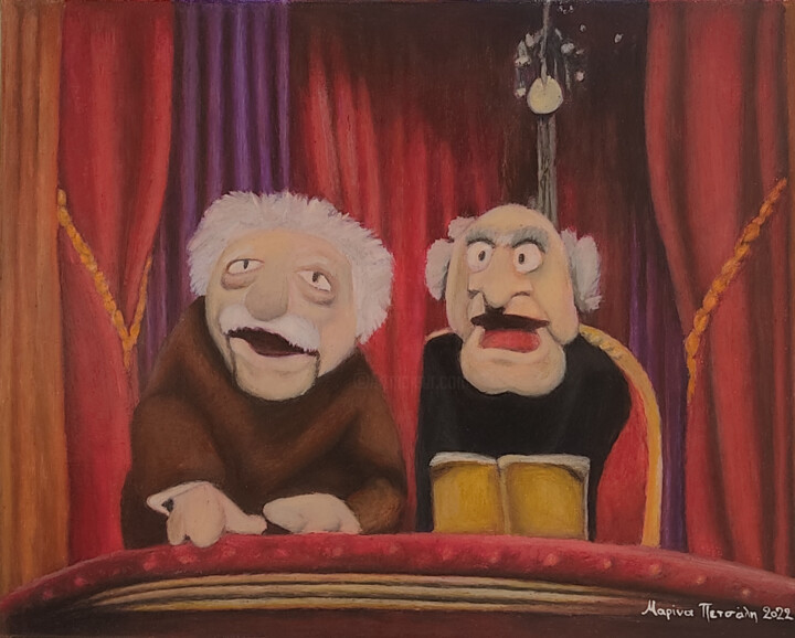 Pittura intitolato "my Muppet Show" da Marina Petsali, Opera d'arte originale, Olio