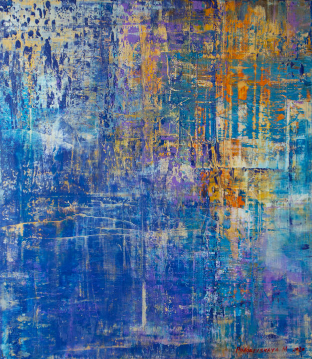 Картина под названием "Композиция № 227" - Marina Podgaevskaya, Подлинное произведение искусства, Масло Установлен на Деревя…