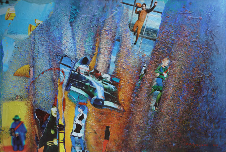 "Time travel" başlıklı Tablo Marina Podgaevskaya tarafından, Orijinal sanat, Petrol Ahşap Sedye çerçevesi üzerine monte edil…